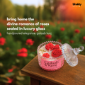 Premium Glass Jar Scented Candle with Lid (Gulaab Kunj) – 60ml Premium Festive Edition bhakty.store
