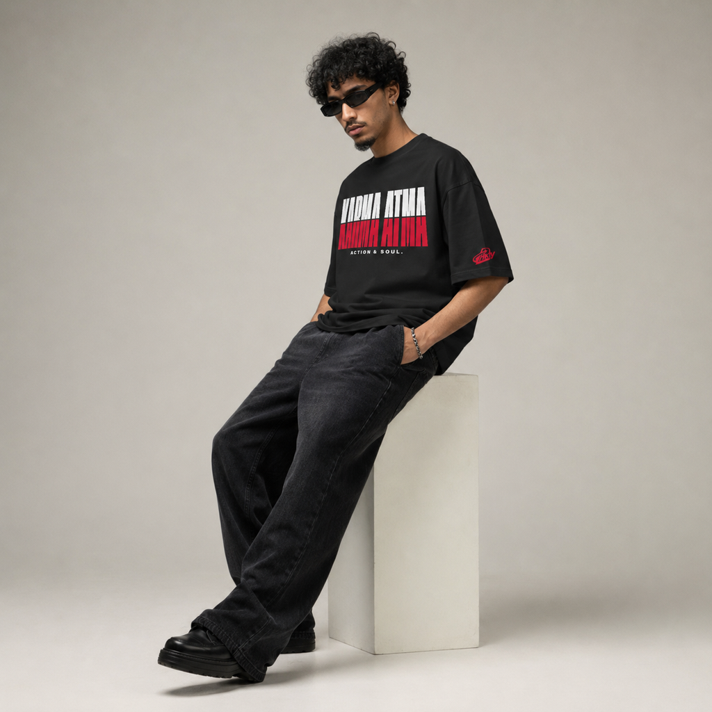 ACTION & SOUL. OVERSIZED PREMIUM T-SHIRT bhakty.life