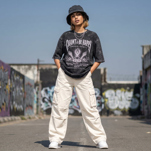 CBH World Tour. Acid Washed Oversized T-Shirt bhakty.store
