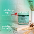 Glass Jar Scented Candle (Madhurya Musk) –  Premium Festive Edition bhakty.store